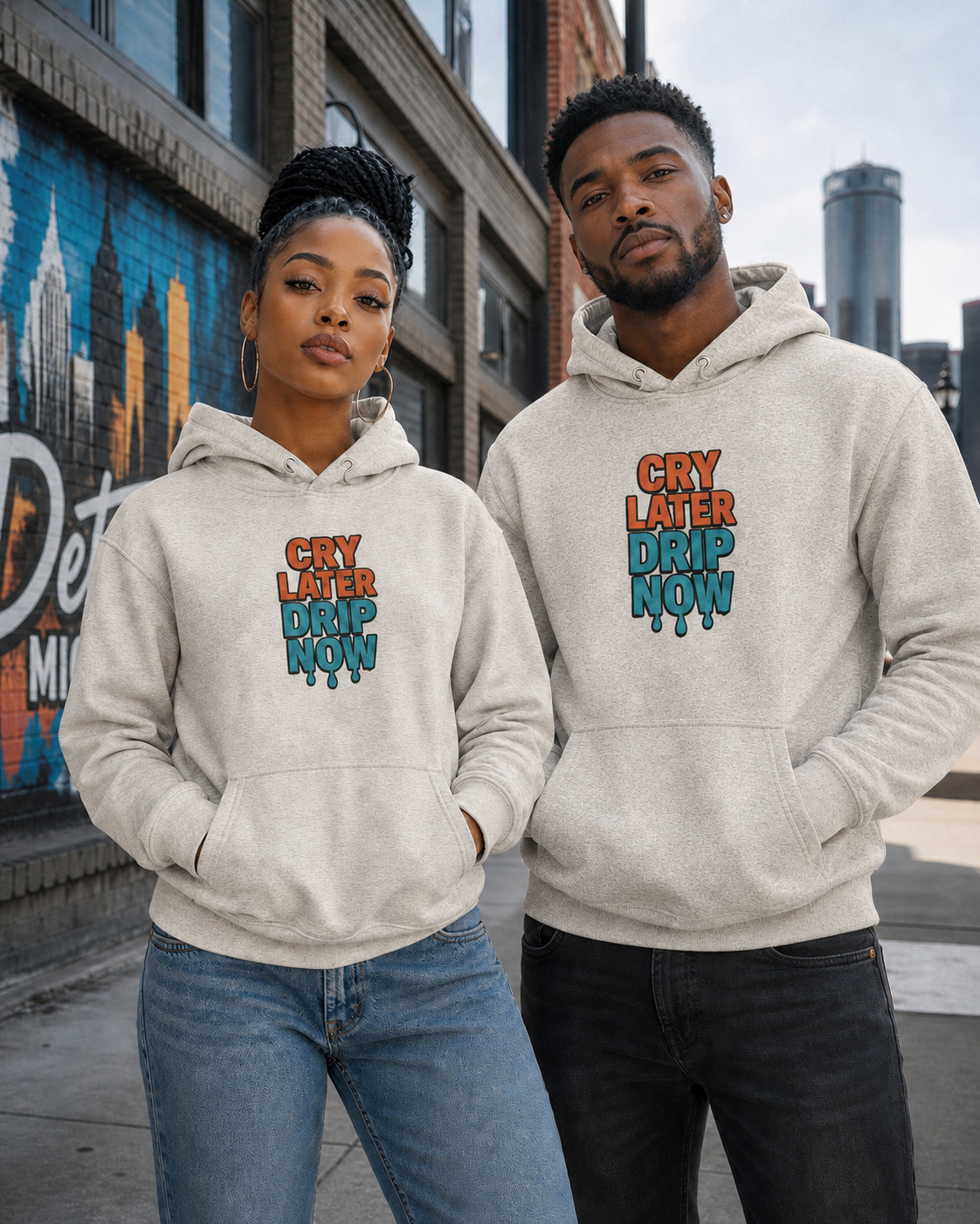 Cry Later Drip Now Unisex Premium Pullover Hoodie