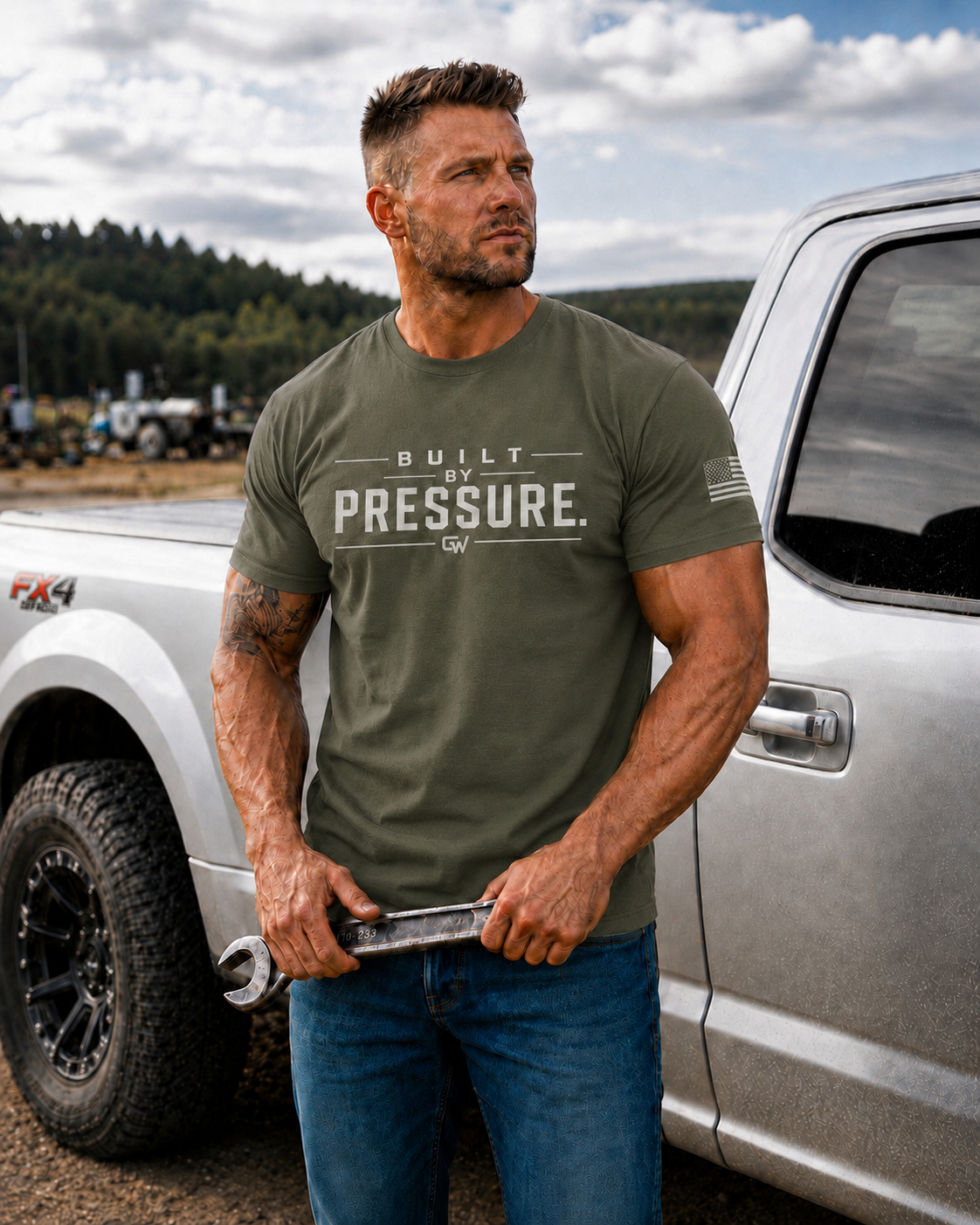 Crywear Built By Pressure Unisex Heavyweight Tee