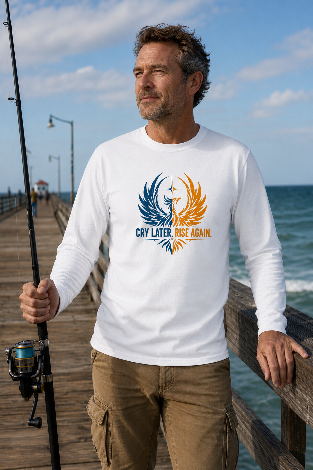 Cry Later Rise Again Men’s Long Sleeve Shirt