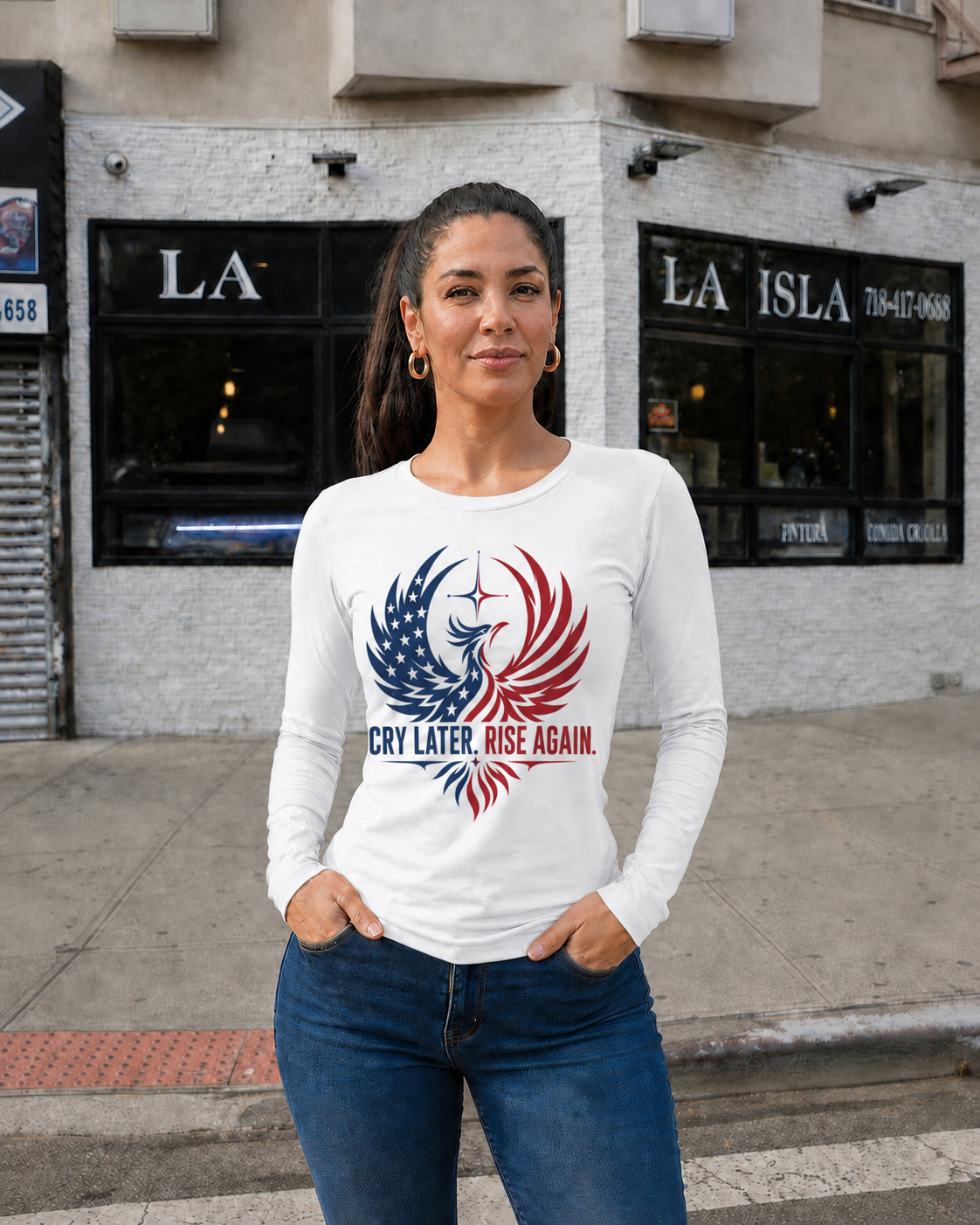 Cry Later Rise Again Unisex Long Sleeve Tee