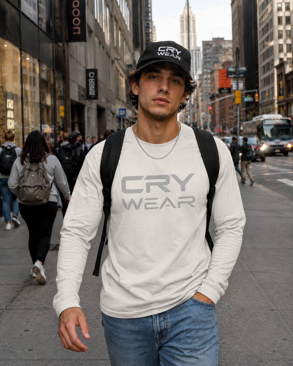 Crywear Heavyweight Garment-Dyed Long-Sleeve Tee