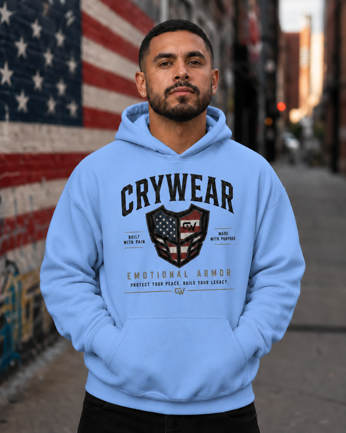 Crywear Emotional American Armor Unisex Heavy Blend Hoodie