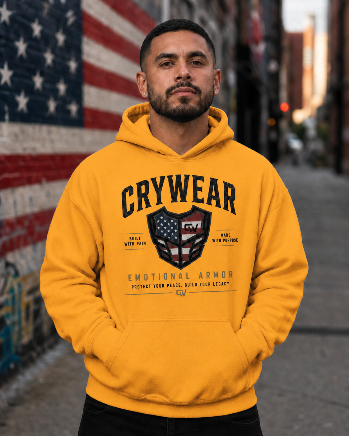 Crywear Emotional American Armor Unisex Heavy Blend Hoodie
