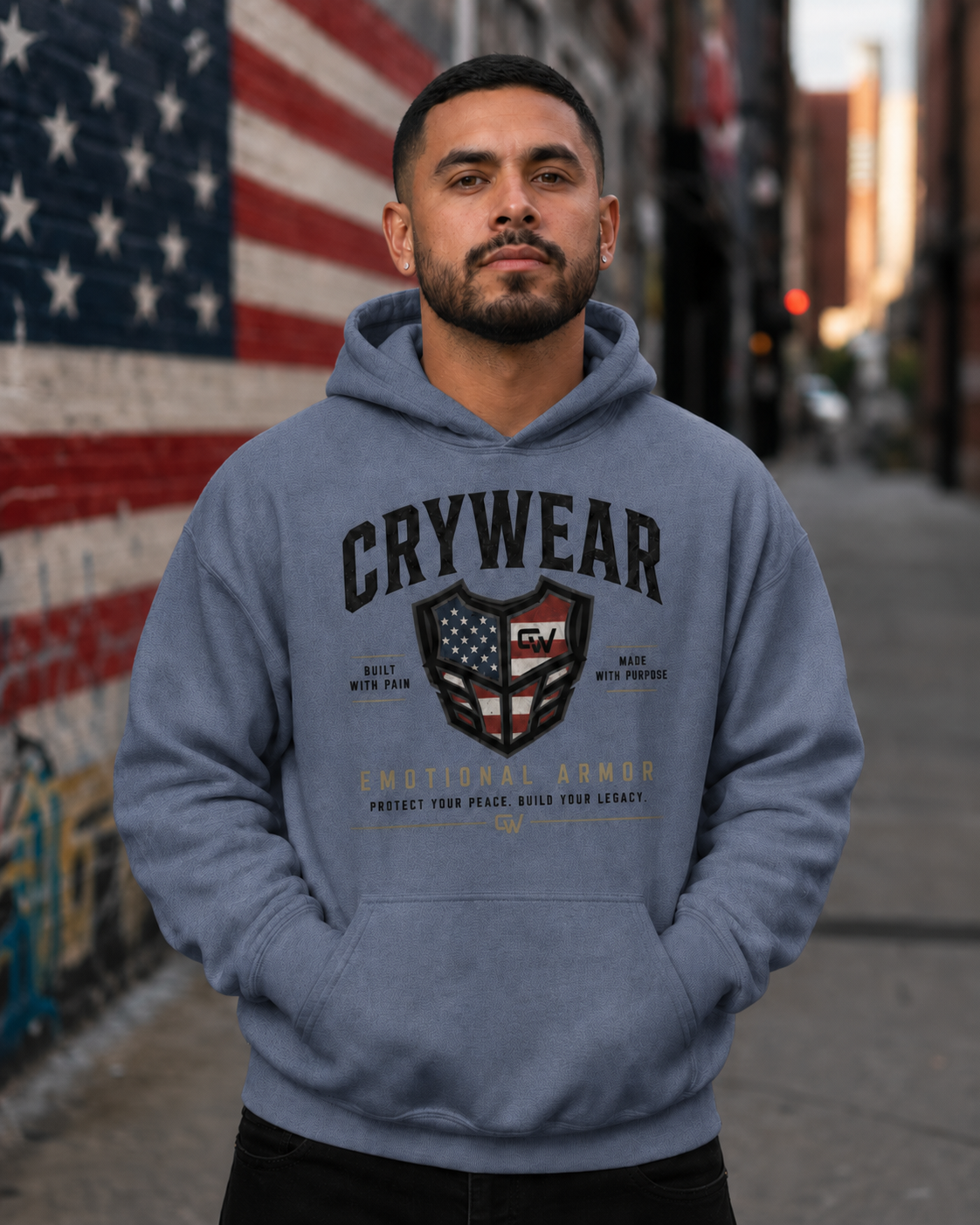 Crywear Emotional American Armor Unisex Heavy Blend Hoodie