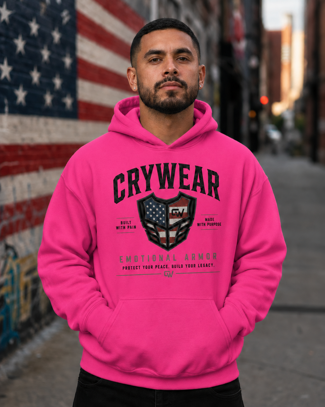 Crywear Emotional American Armor Unisex Heavy Blend Hoodie