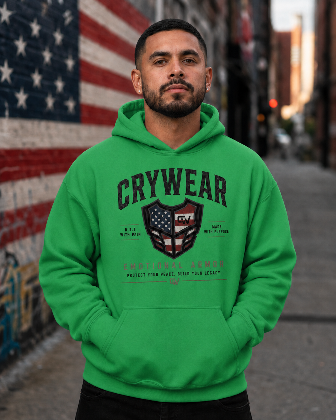 Crywear Emotional American Armor Unisex Heavy Blend Hoodie