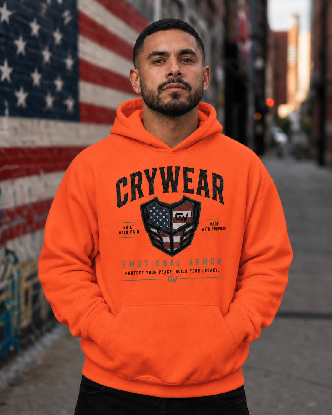 Crywear Emotional American Armor Unisex Heavy Blend Hoodie