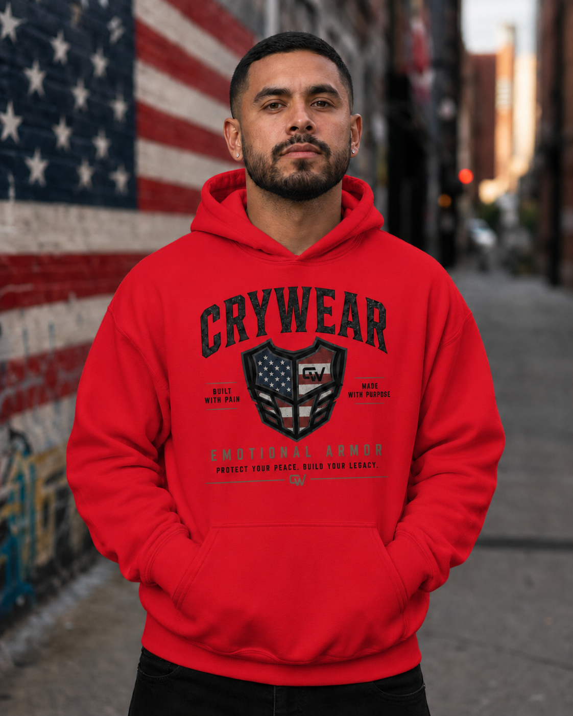 Crywear Emotional American Armor Unisex Heavy Blend Hoodie
