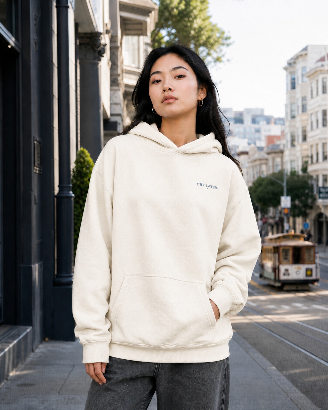 Cry Later Premium Mid-Weight Minimalist Hoodie