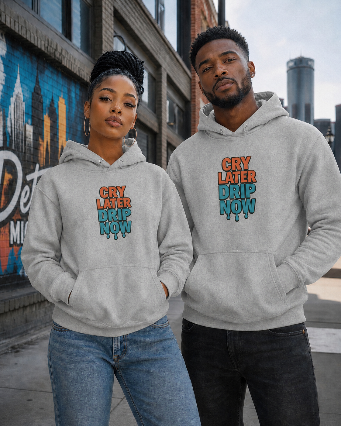 Cry Later Drip Now Unisex Premium Pullover Hoodie