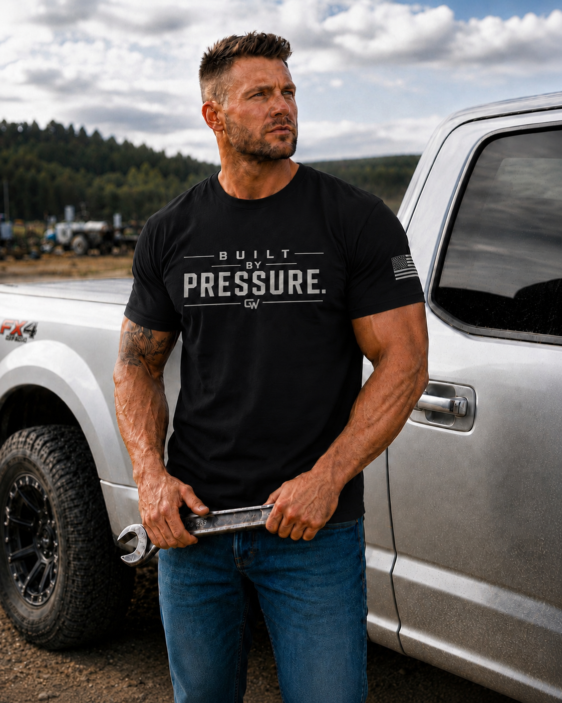 Crywear Built By Pressure Unisex Heavyweight Tee