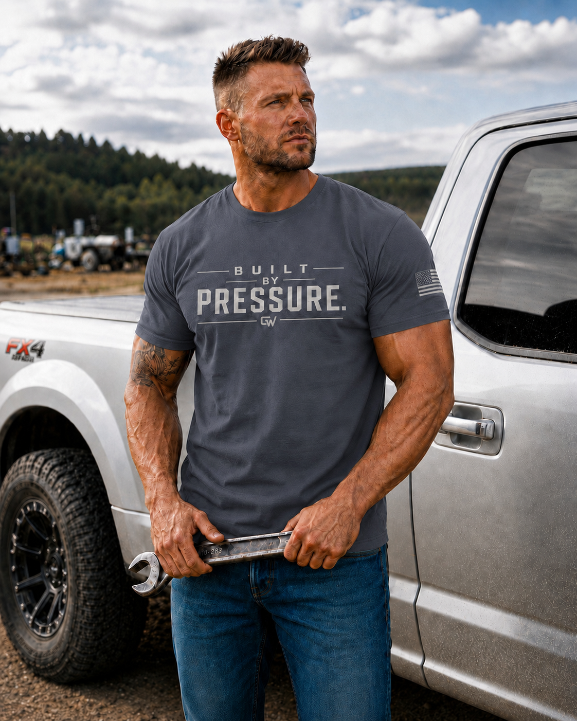 Crywear Built By Pressure Unisex Heavyweight Tee