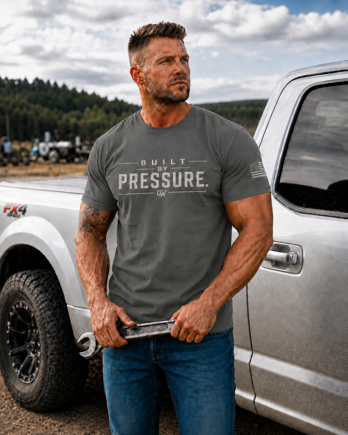 Crywear Built By Pressure Unisex Heavyweight Tee