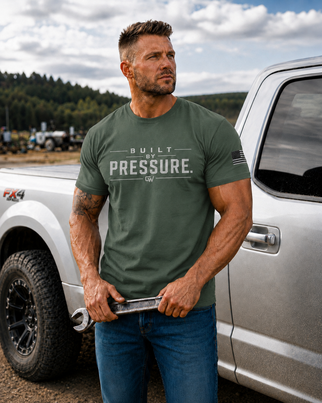 Crywear Built By Pressure Unisex Heavyweight Tee