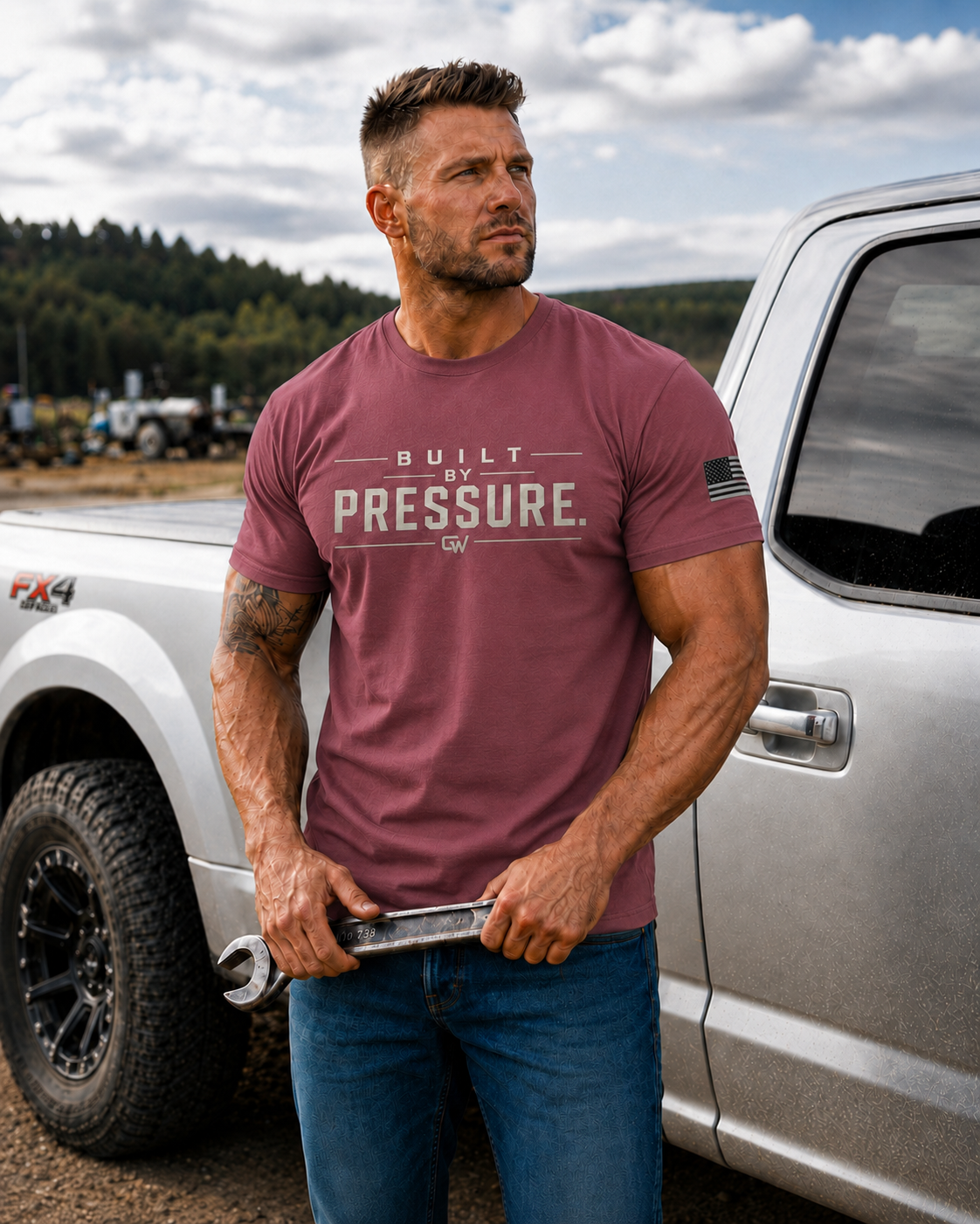 Crywear Built By Pressure Unisex Heavyweight Tee