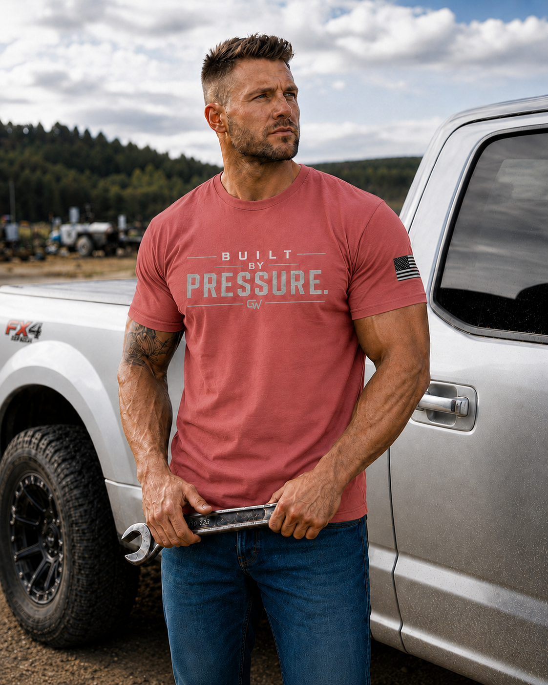 Crywear Built By Pressure Unisex Heavyweight Tee