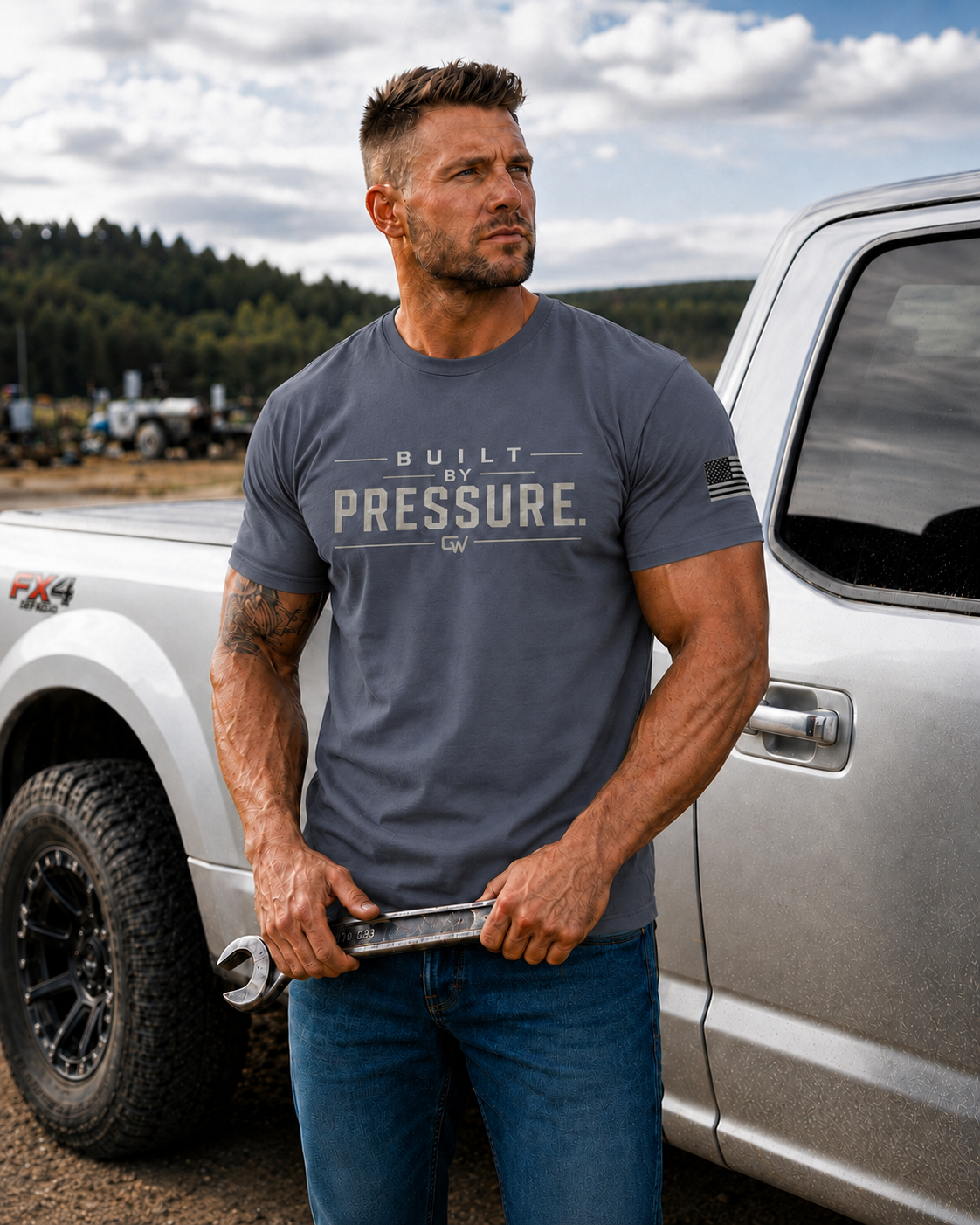 Crywear Built By Pressure Unisex Heavyweight Tee