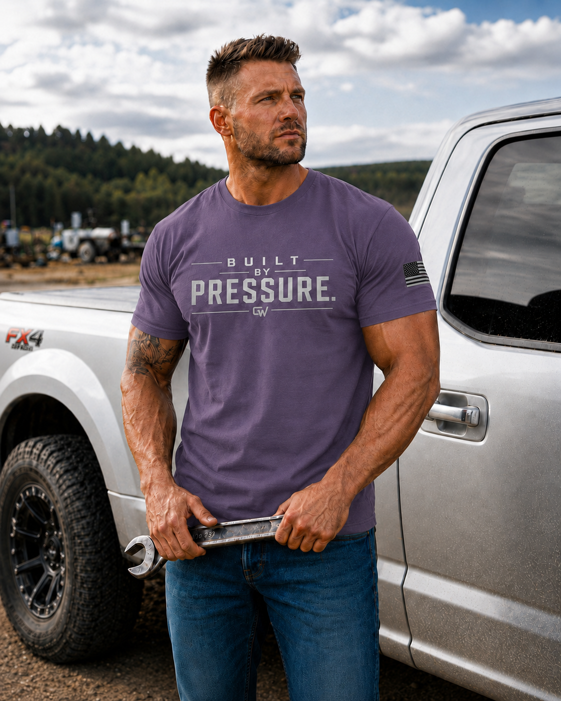 Crywear Built By Pressure Unisex Heavyweight Tee