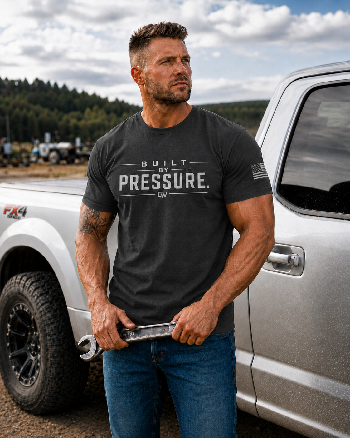 Crywear Built By Pressure Unisex Heavyweight Tee