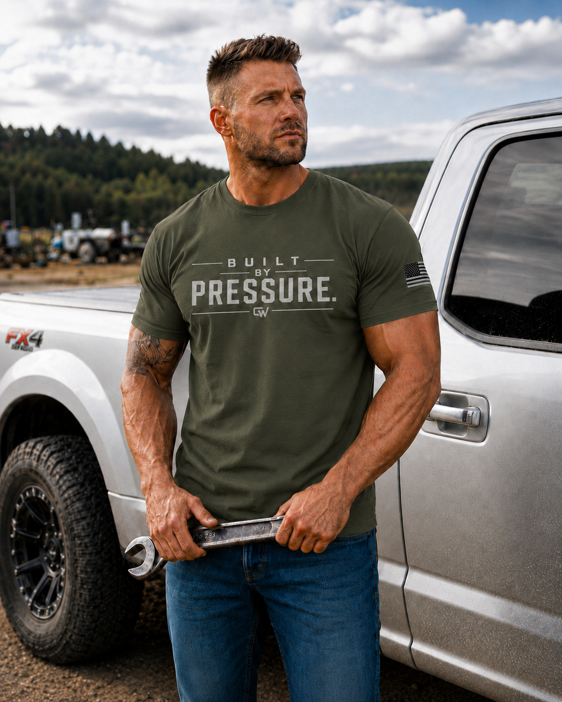 Crywear Built By Pressure Unisex Heavyweight Tee