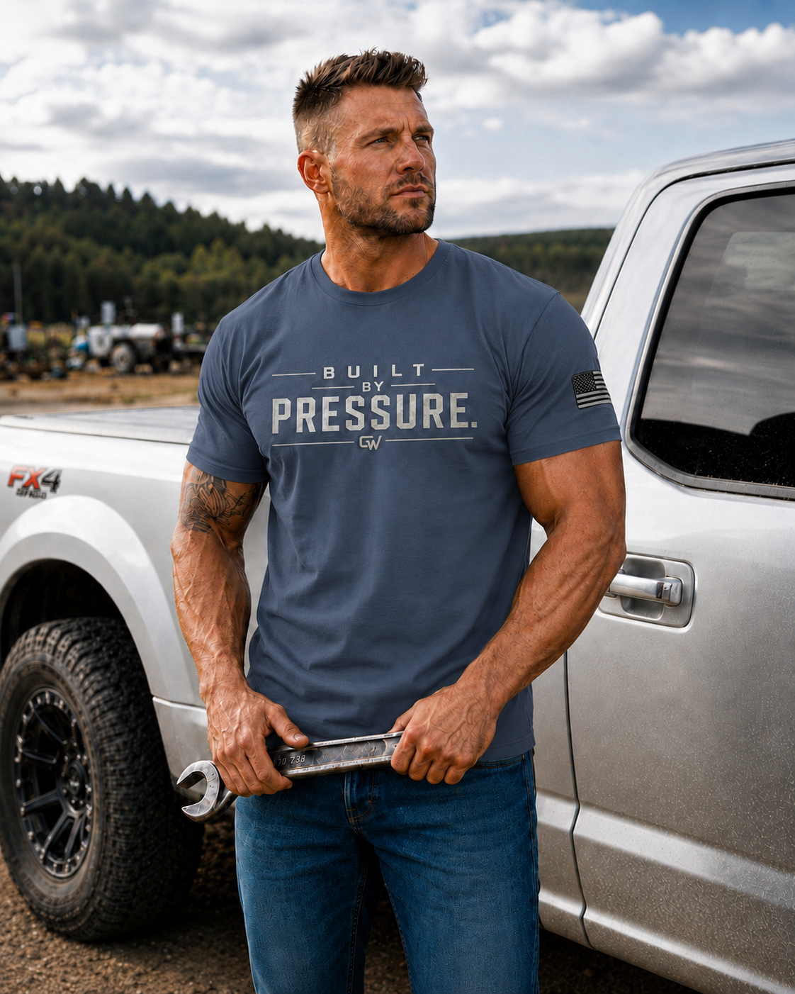 Crywear Built By Pressure Unisex Heavyweight Tee