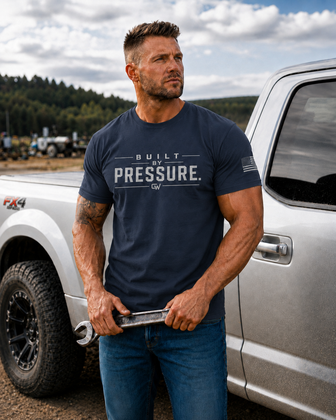 Crywear Built By Pressure Unisex Heavyweight Tee