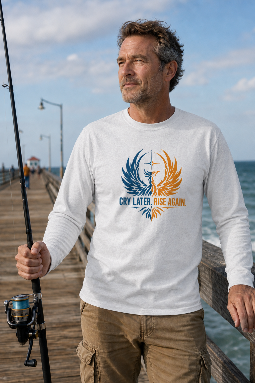 Cry Later Rise Again Men’s Long Sleeve Shirt