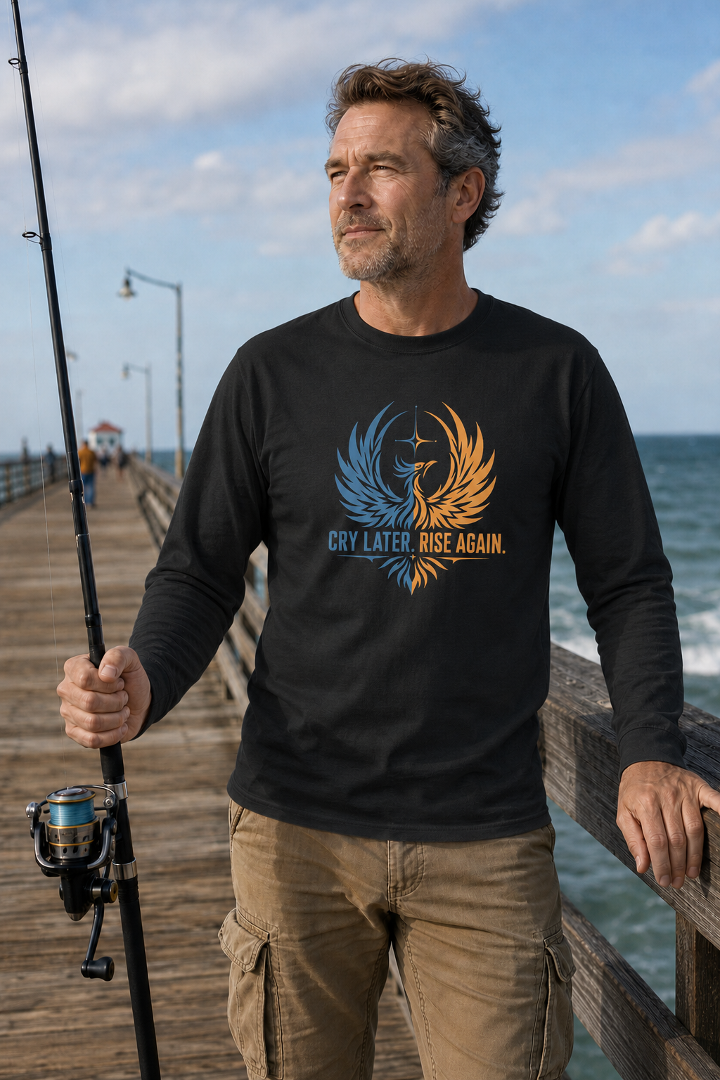 Cry Later Rise Again Men’s Long Sleeve Shirt