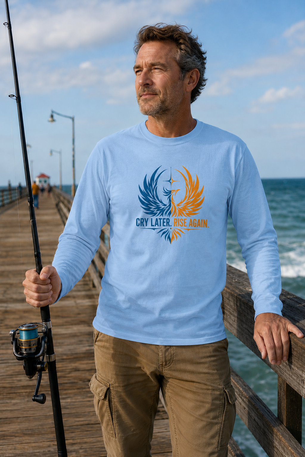 Cry Later Rise Again Men’s Long Sleeve Shirt