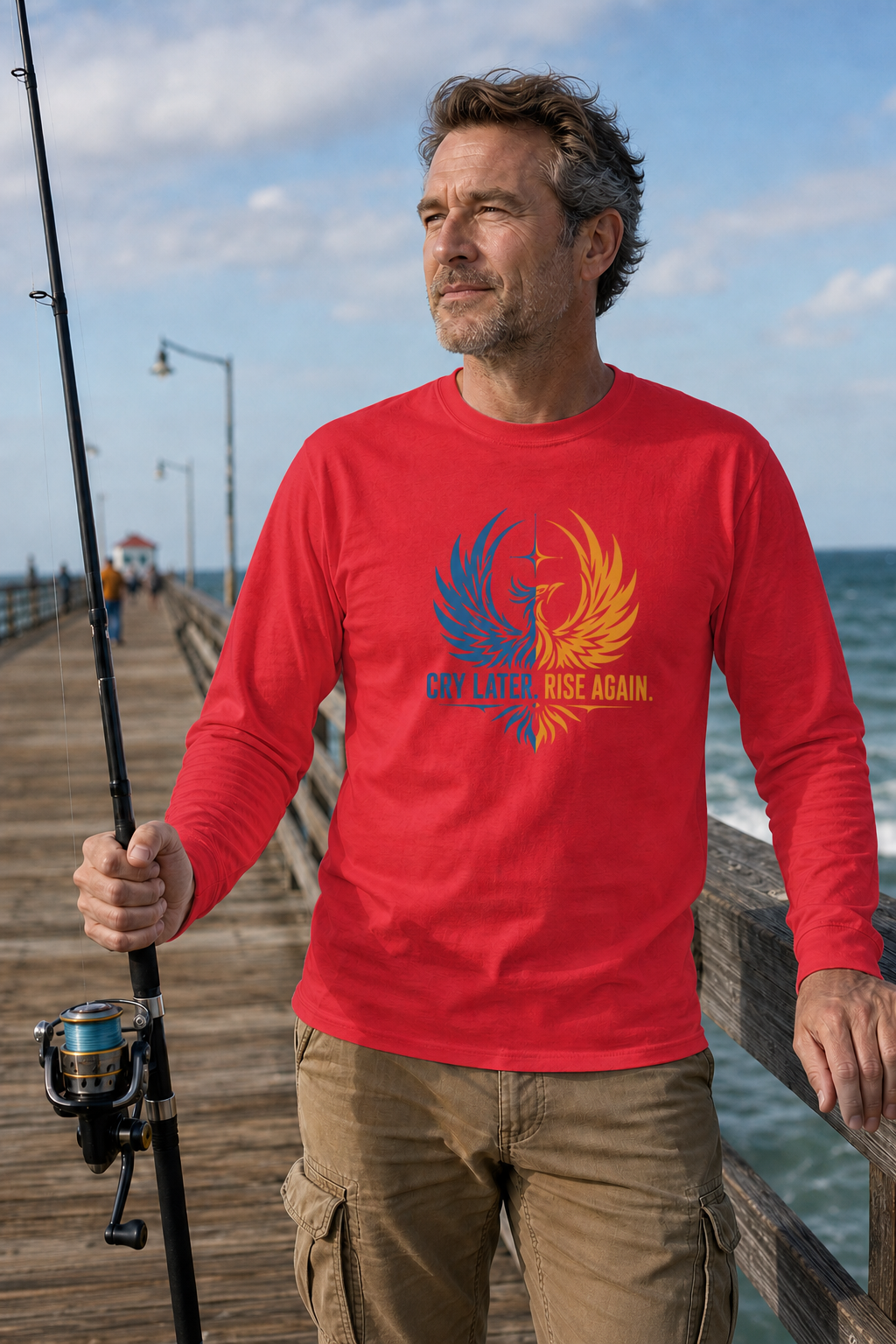 Cry Later Rise Again Men’s Long Sleeve Shirt