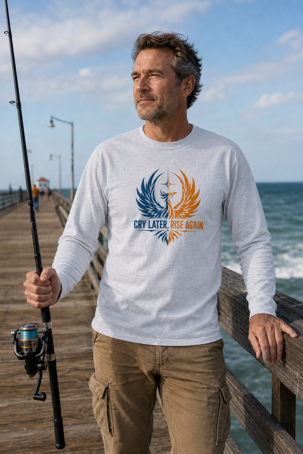 Cry Later Rise Again Men’s Long Sleeve Shirt
