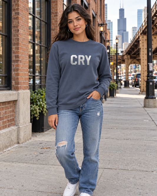 CRY Statement Heavyweight Long-Sleeve Tee