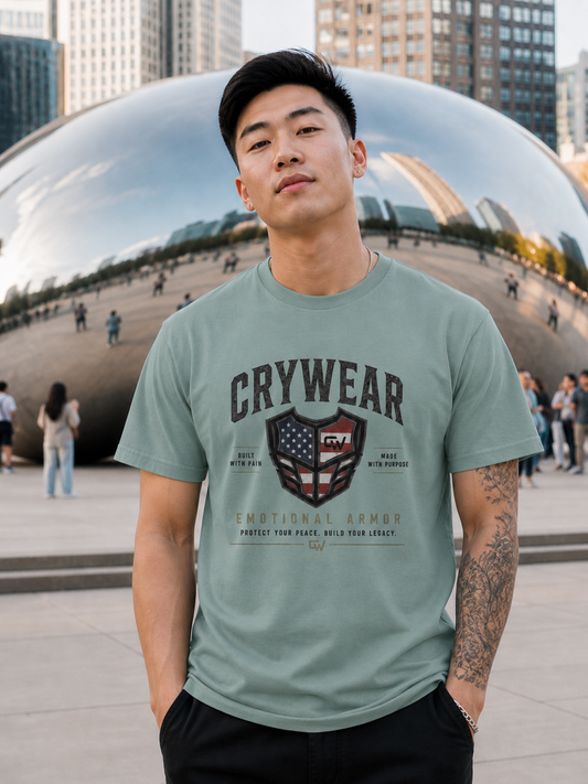 Crywear Emotional Armor Garment-Dyed Organic Tee