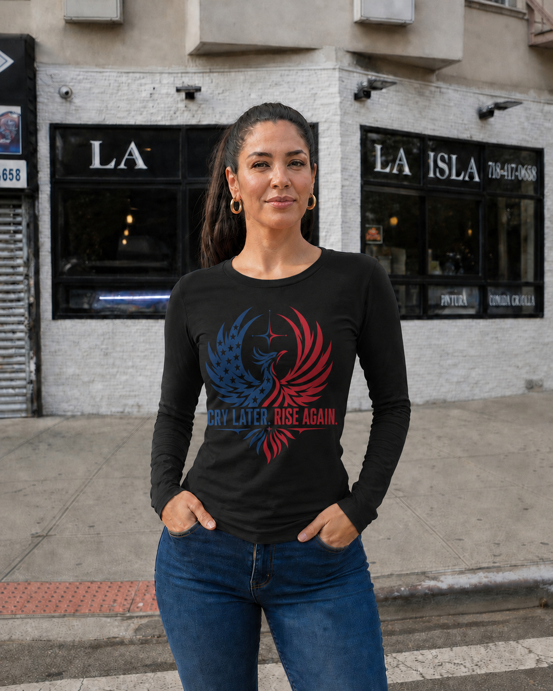 Cry Later Rise Again Unisex Long Sleeve Tee