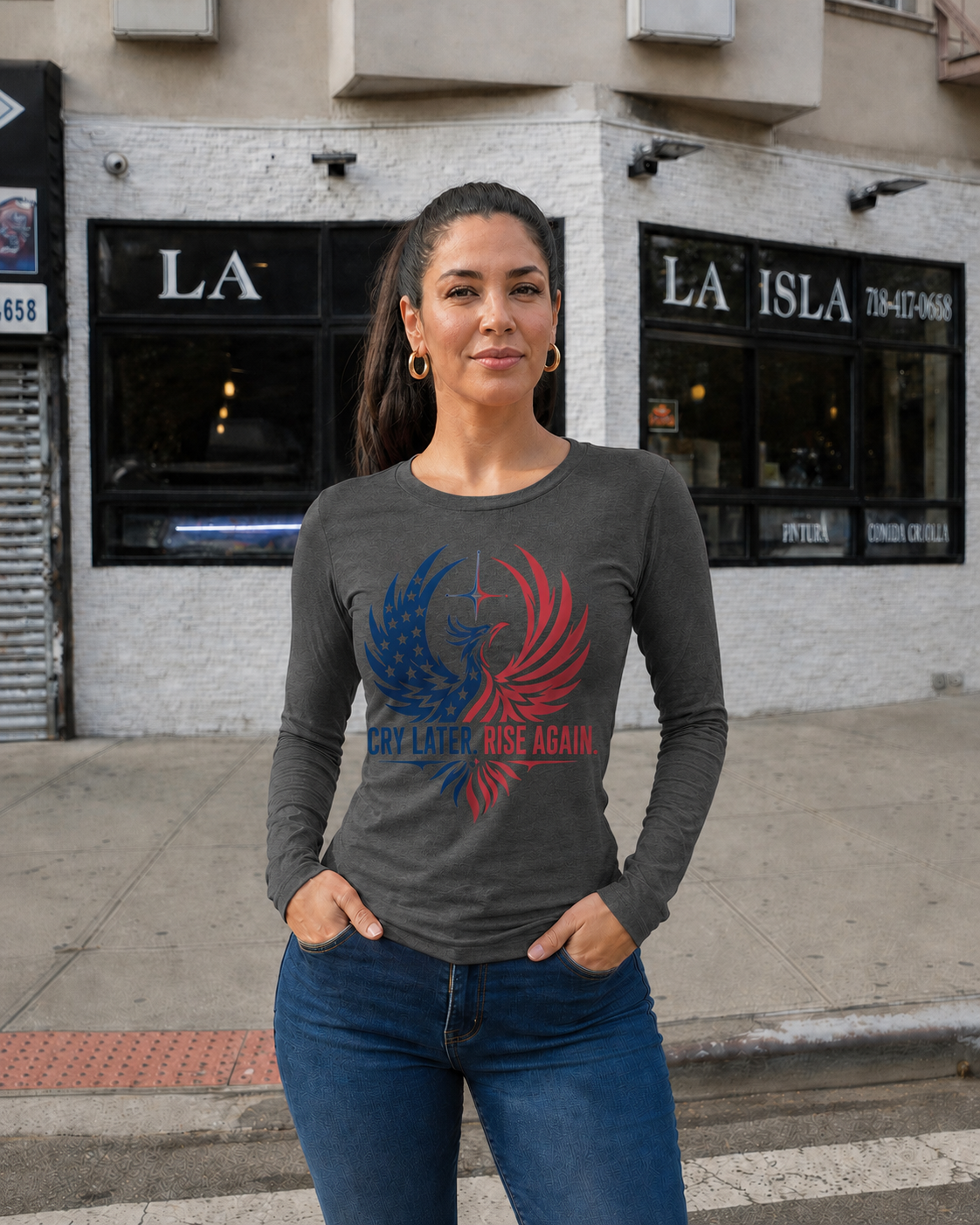 Cry Later Rise Again Unisex Long Sleeve Tee
