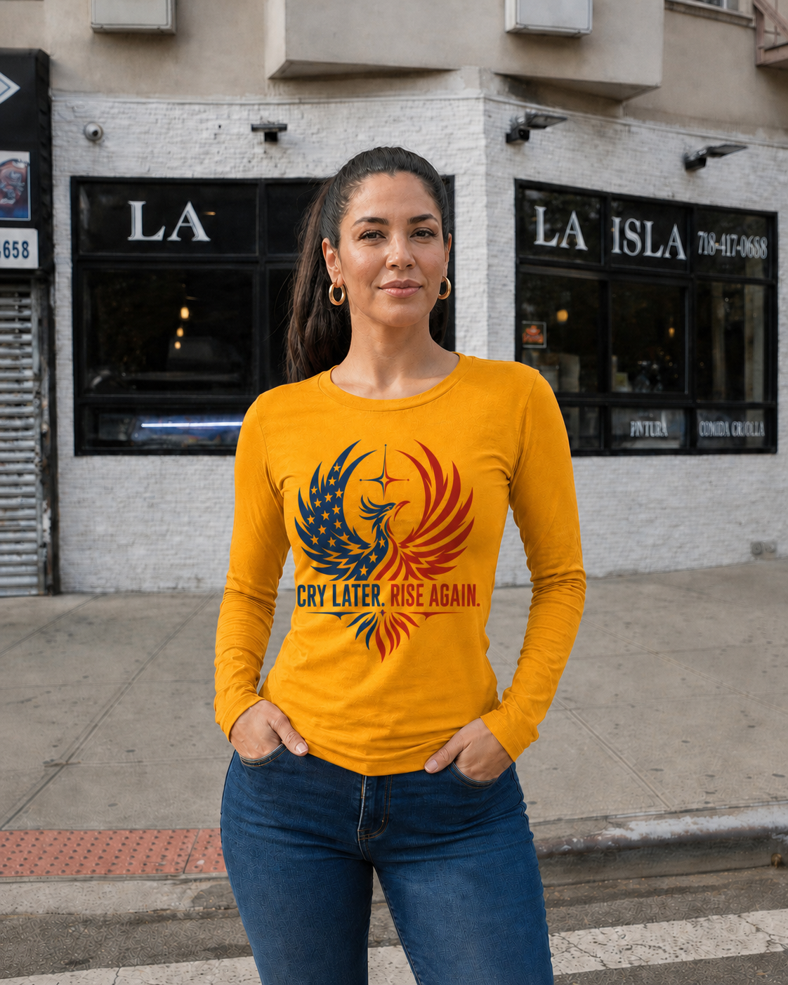 Cry Later Rise Again Unisex Long Sleeve Tee