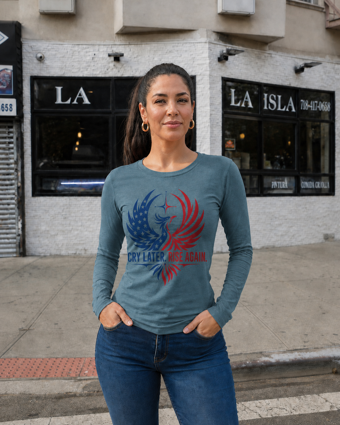 Cry Later Rise Again Unisex Long Sleeve Tee