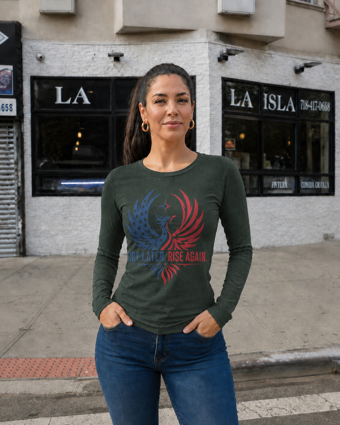 Cry Later Rise Again Unisex Long Sleeve Tee