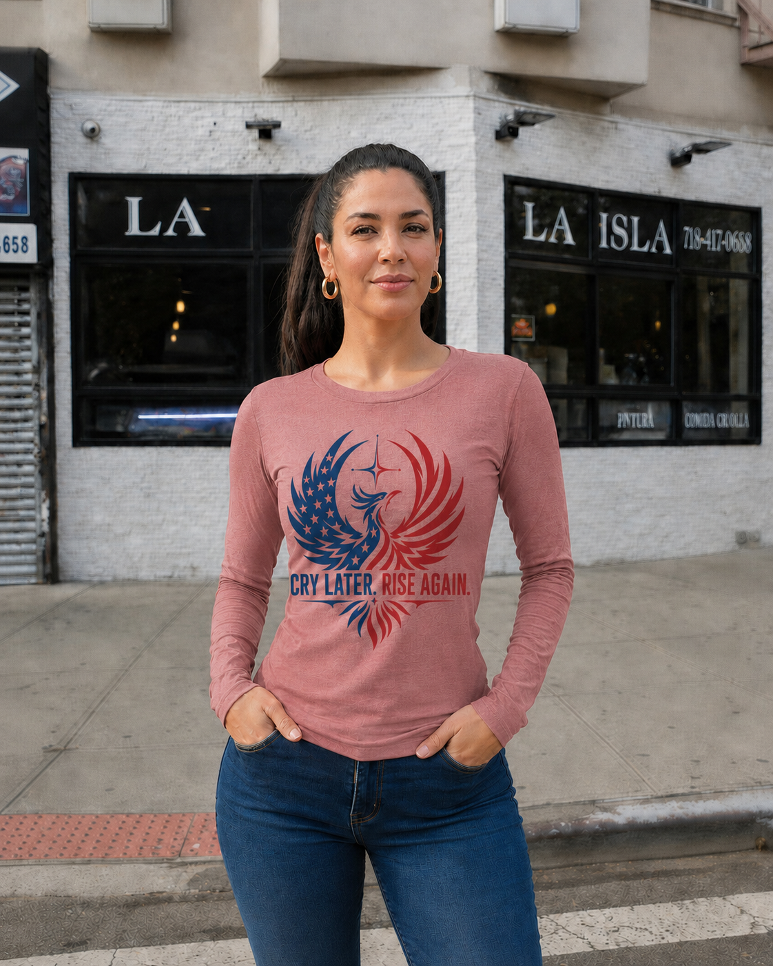 Cry Later Rise Again Unisex Long Sleeve Tee
