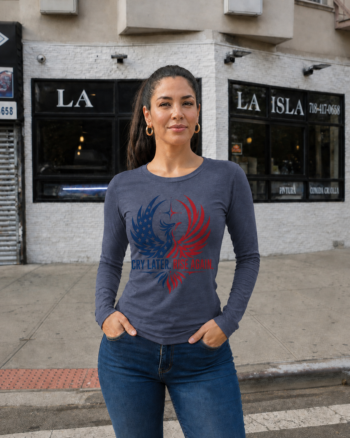 Cry Later Rise Again Unisex Long Sleeve Tee