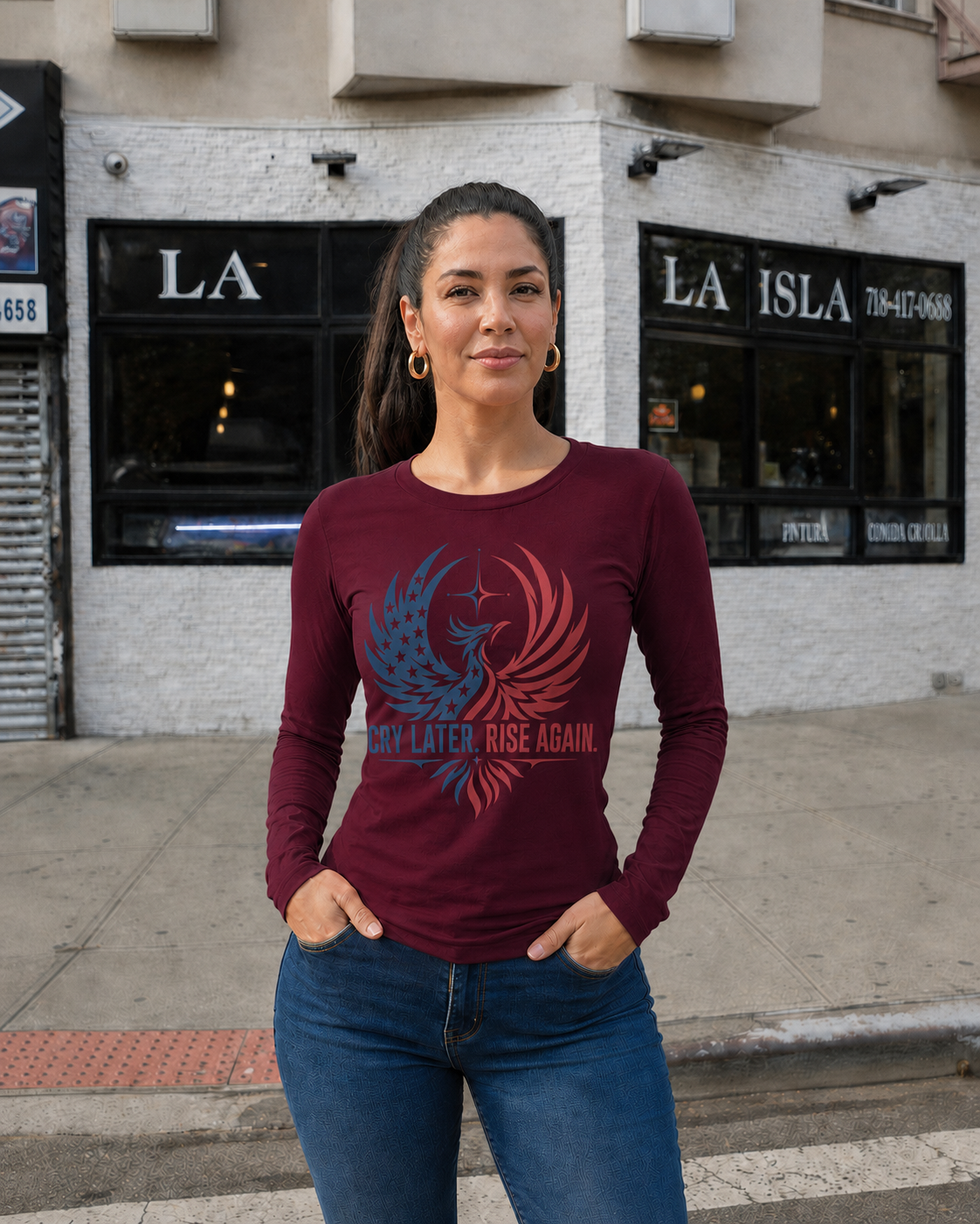 Cry Later Rise Again Unisex Long Sleeve Tee