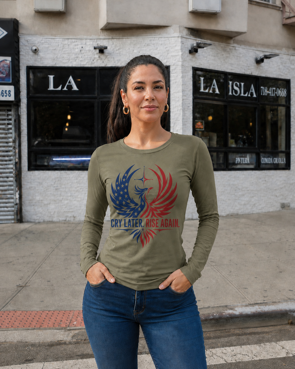 Cry Later Rise Again Unisex Long Sleeve Tee