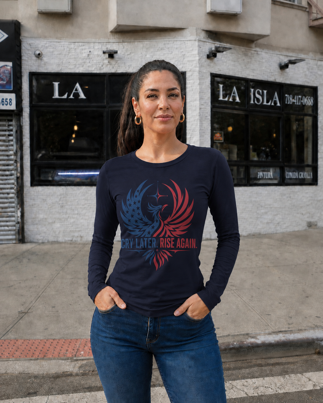 Cry Later Rise Again Unisex Long Sleeve Tee