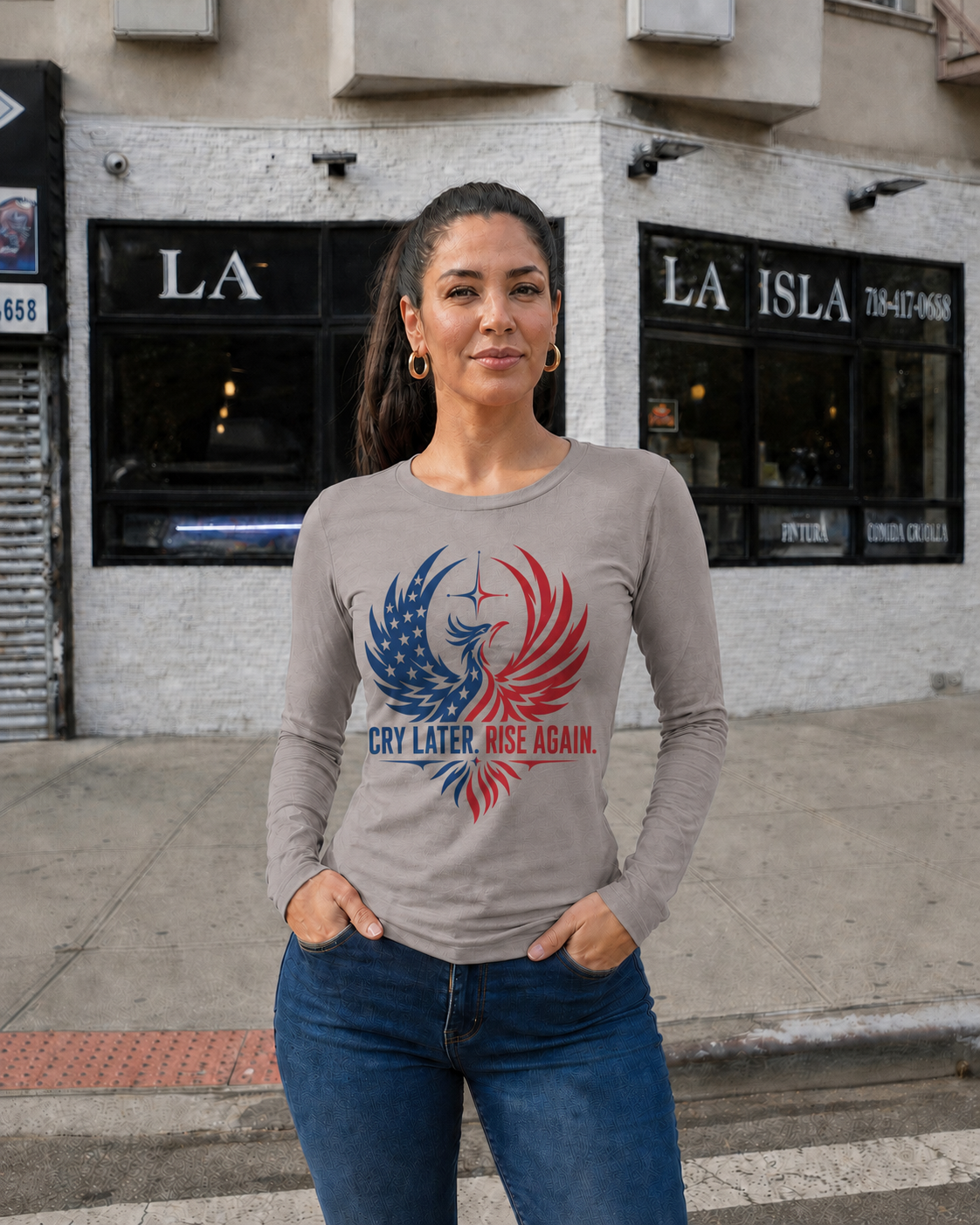 Cry Later Rise Again Unisex Long Sleeve Tee