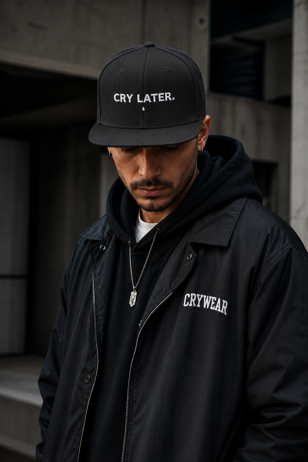 Cry Later Classic Snapback Cap
