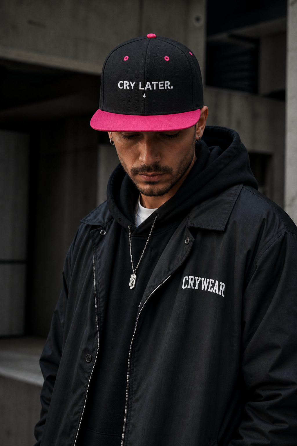Cry Later Classic Snapback Cap