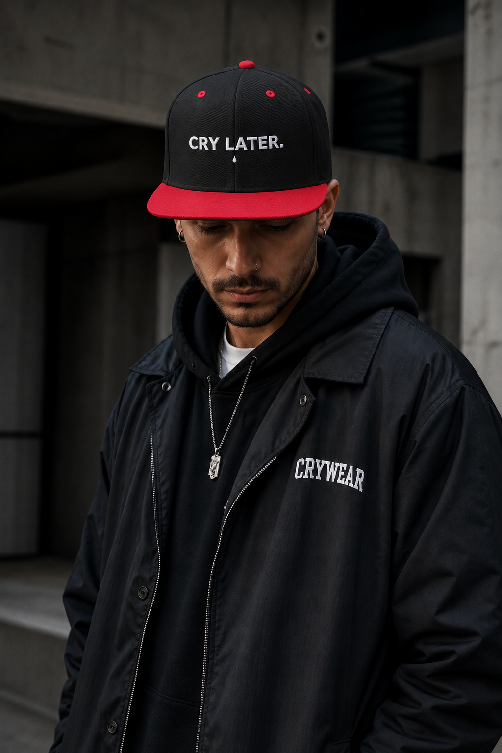 Cry Later Classic Snapback Cap
