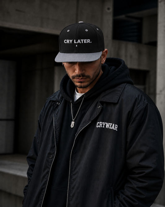 Cry Later Classic Snapback Cap