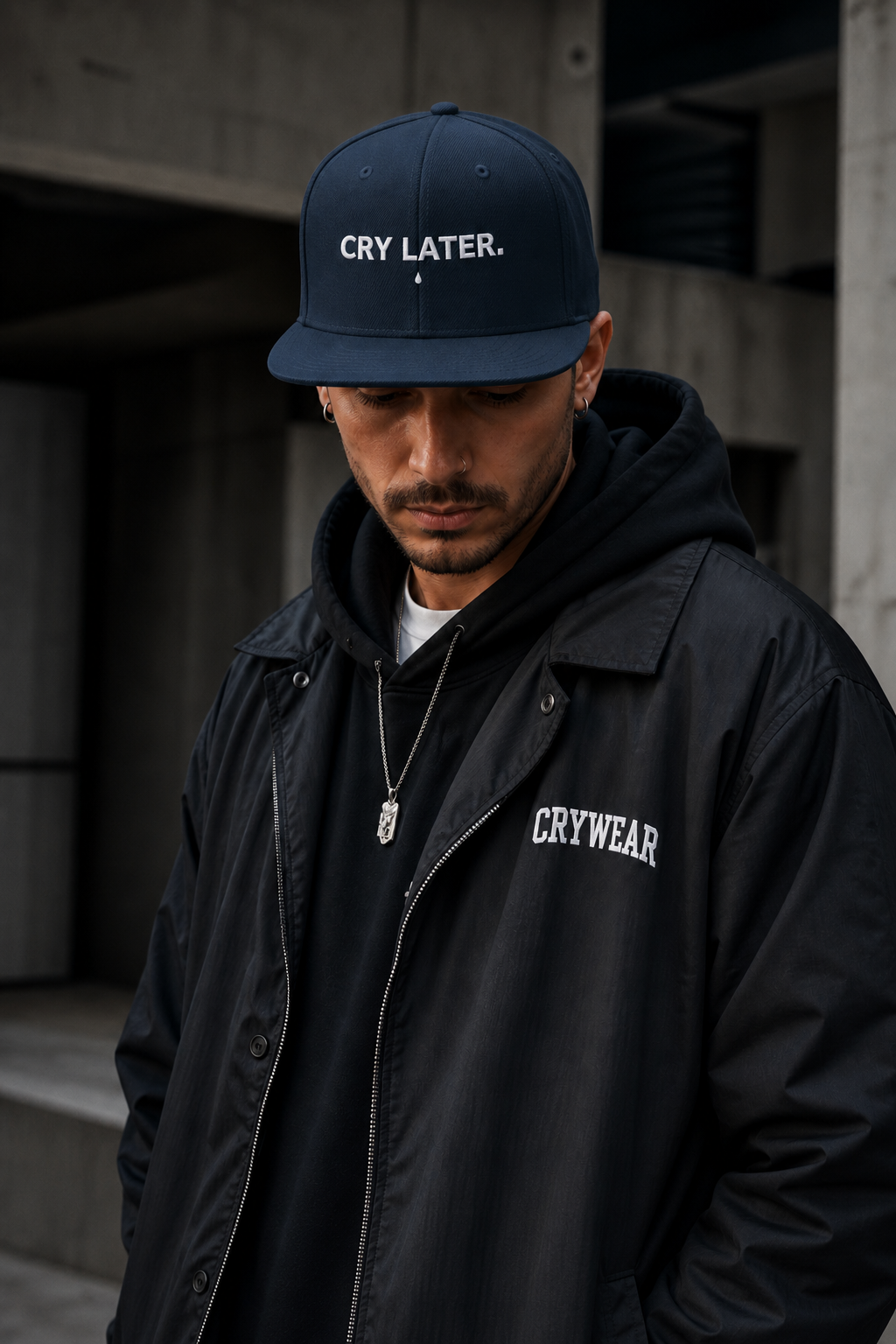 Cry Later Classic Snapback Cap