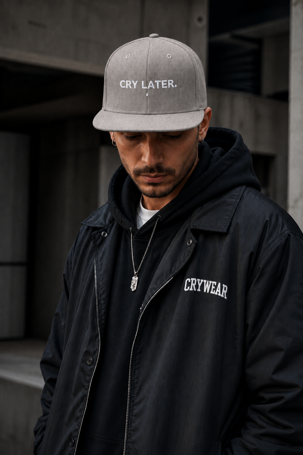 Cry Later Classic Snapback Cap